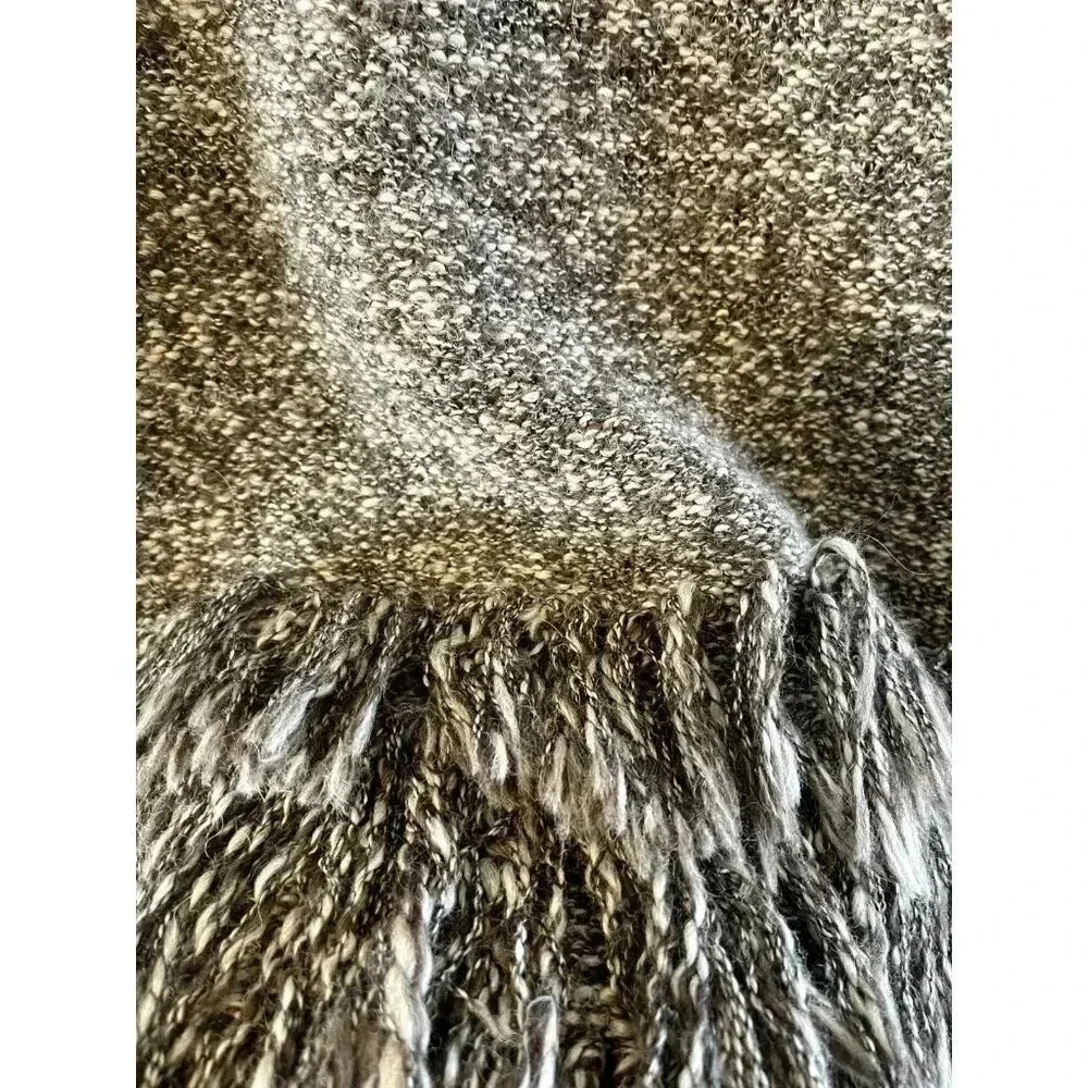 Anthropologie Sparrow Knit Skirt Size L Brown Alpaca Wool Boho Fringe Western - Picture 5 of 5
